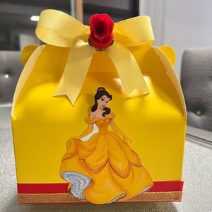 Beauty and the beast Belle Birthday goody boxes set of 6